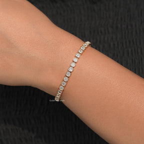 Square Cushion Lab Diamond Tennis Bracelet