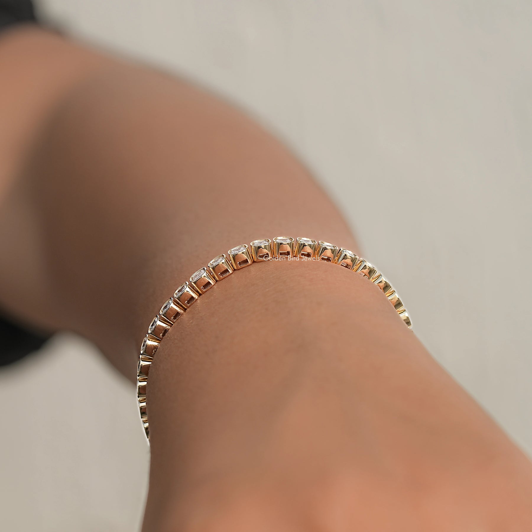 Square Cushion Lab Diamond Tennis Bracelet