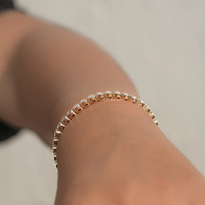 Square Cushion Lab Diamond Tennis Bracelet