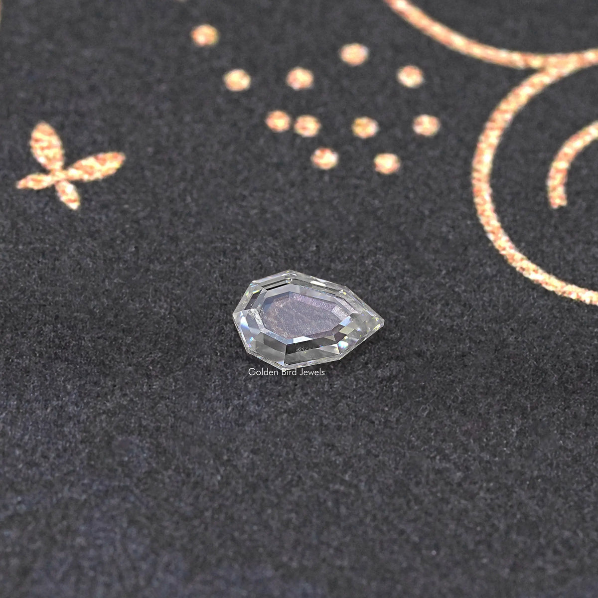 Step Cut Portrait Pear Moissanite Loose Stone