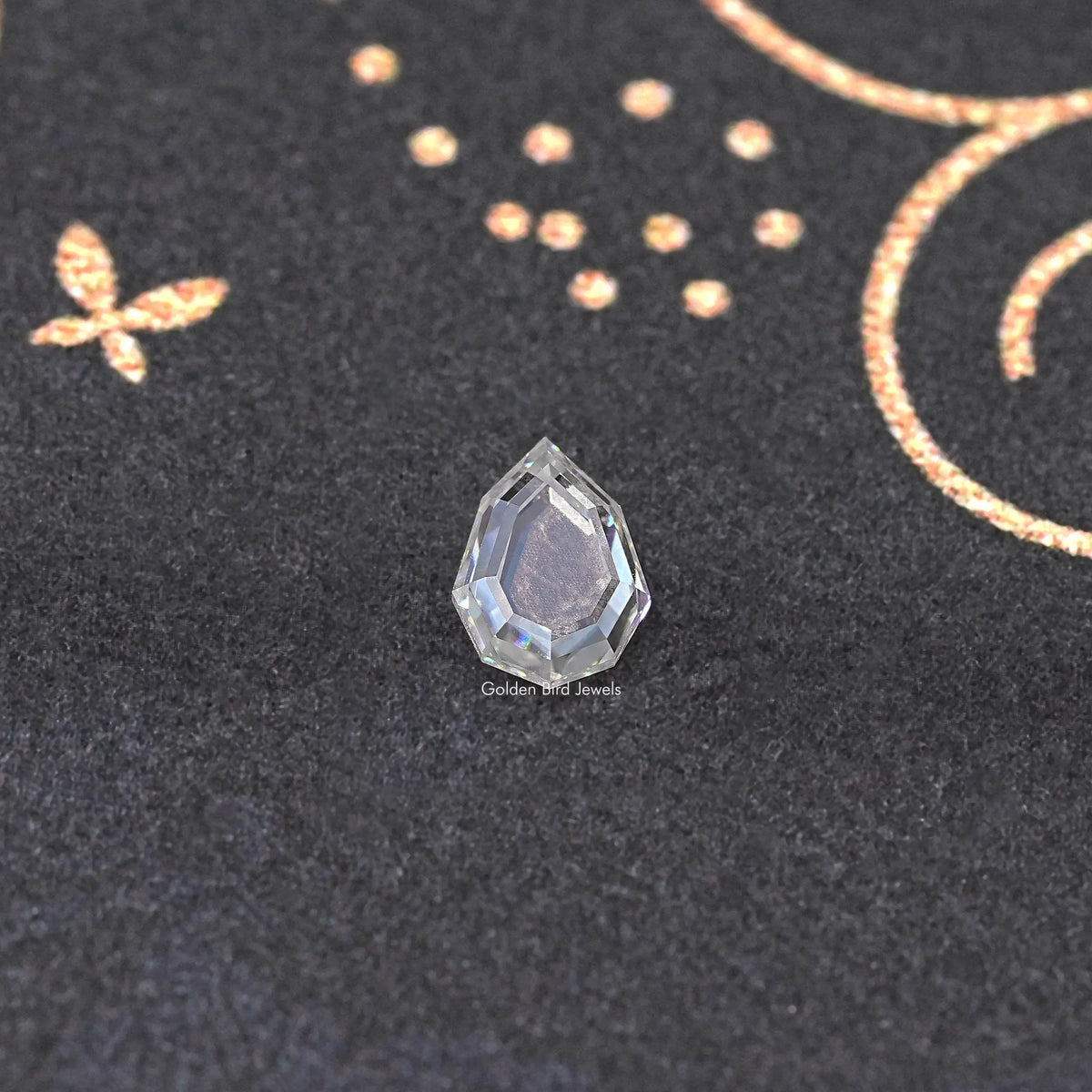 Step Cut Portrait Pear Moissanite Loose Stone