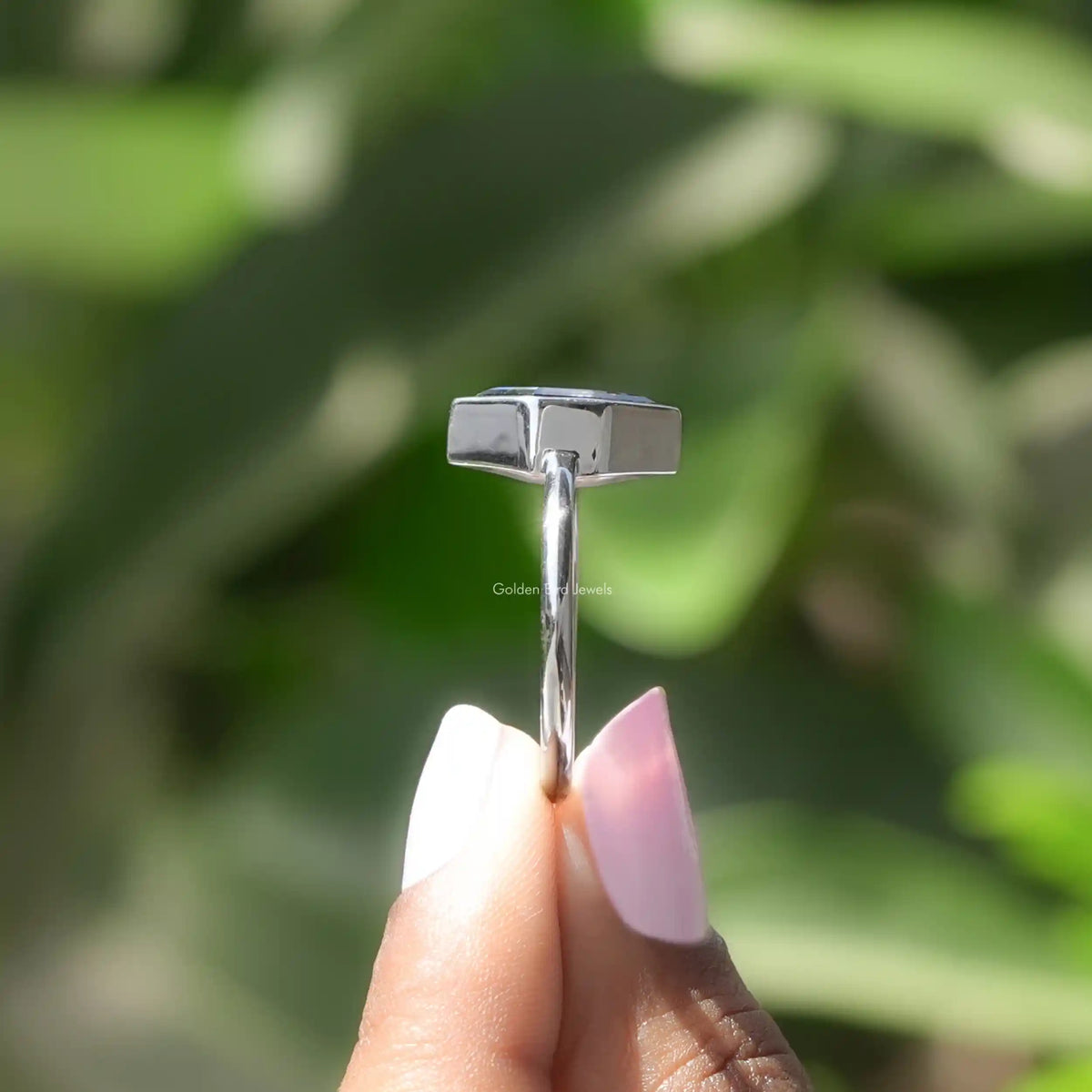 Moissanite Step Cut Dutch Marquise Solitaire Ring