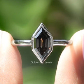 Moissanite Step Cut Dutch Marquise Solitaire Ring