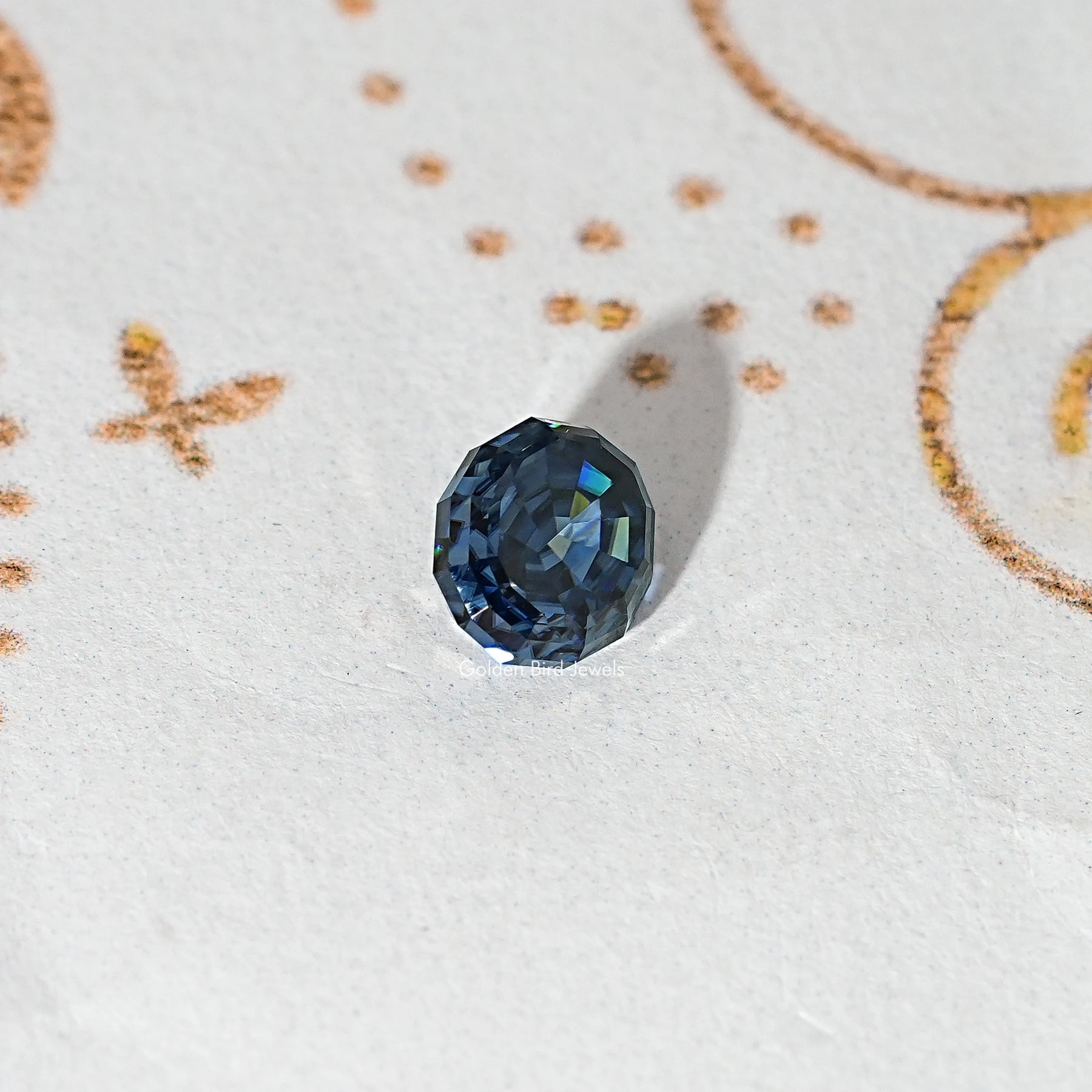 Blue Sapphire Step Cut Oval Loose Moissanite