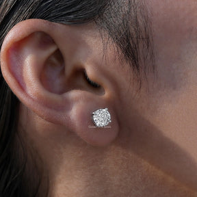 Round Shaped Lab Diamond Stud Earrings
