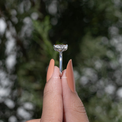 Pear Radiant Fancy Colored Moissanite Toi Et Moi Ring