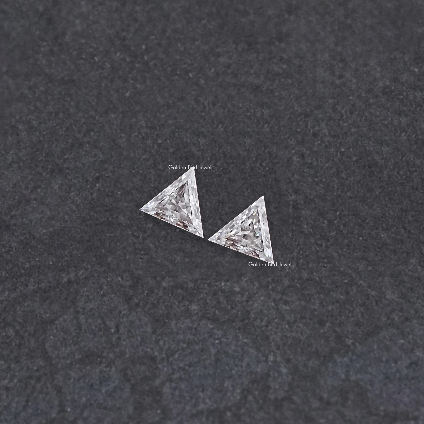 Triangle Cut Loose Moissanite Matching Pair