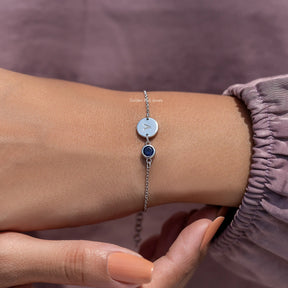 Alphabet Initial Letter Gemstone Bracelet