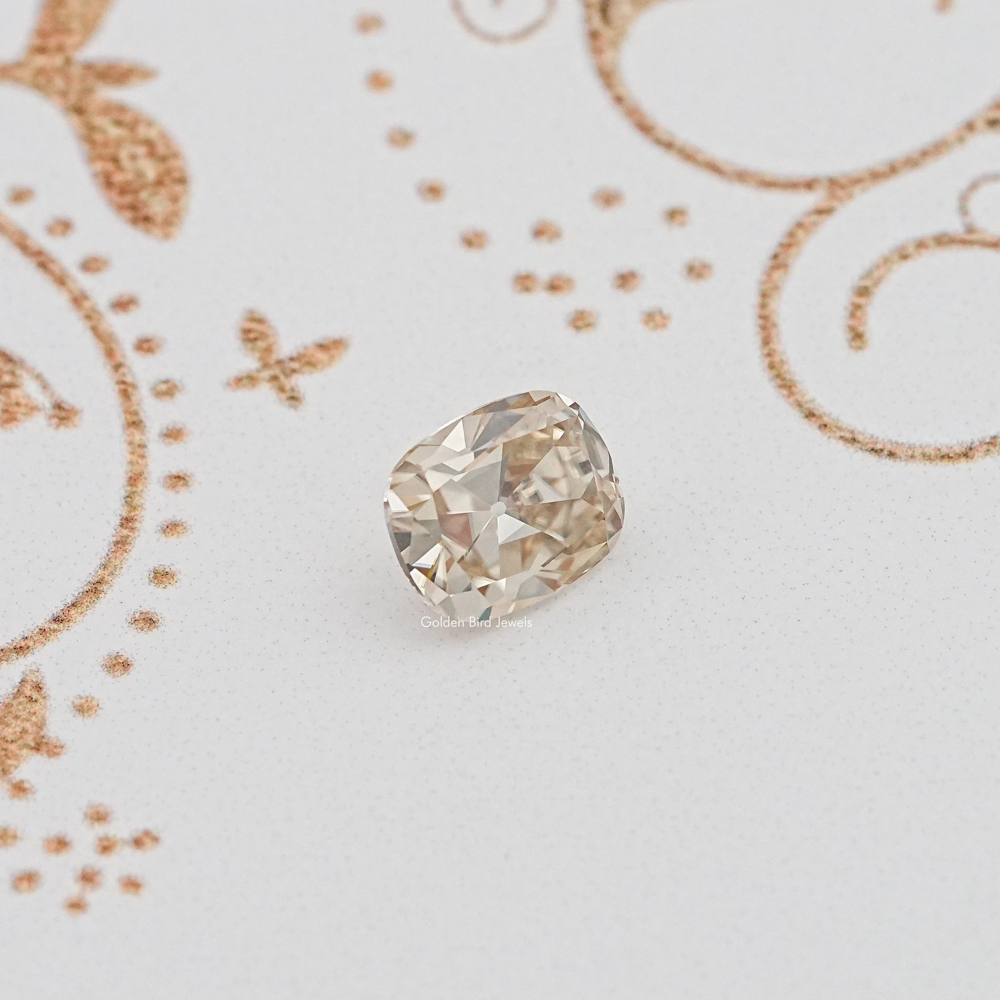 Side View Of Old Mine Cushion Cut Loose Moissanite Stone