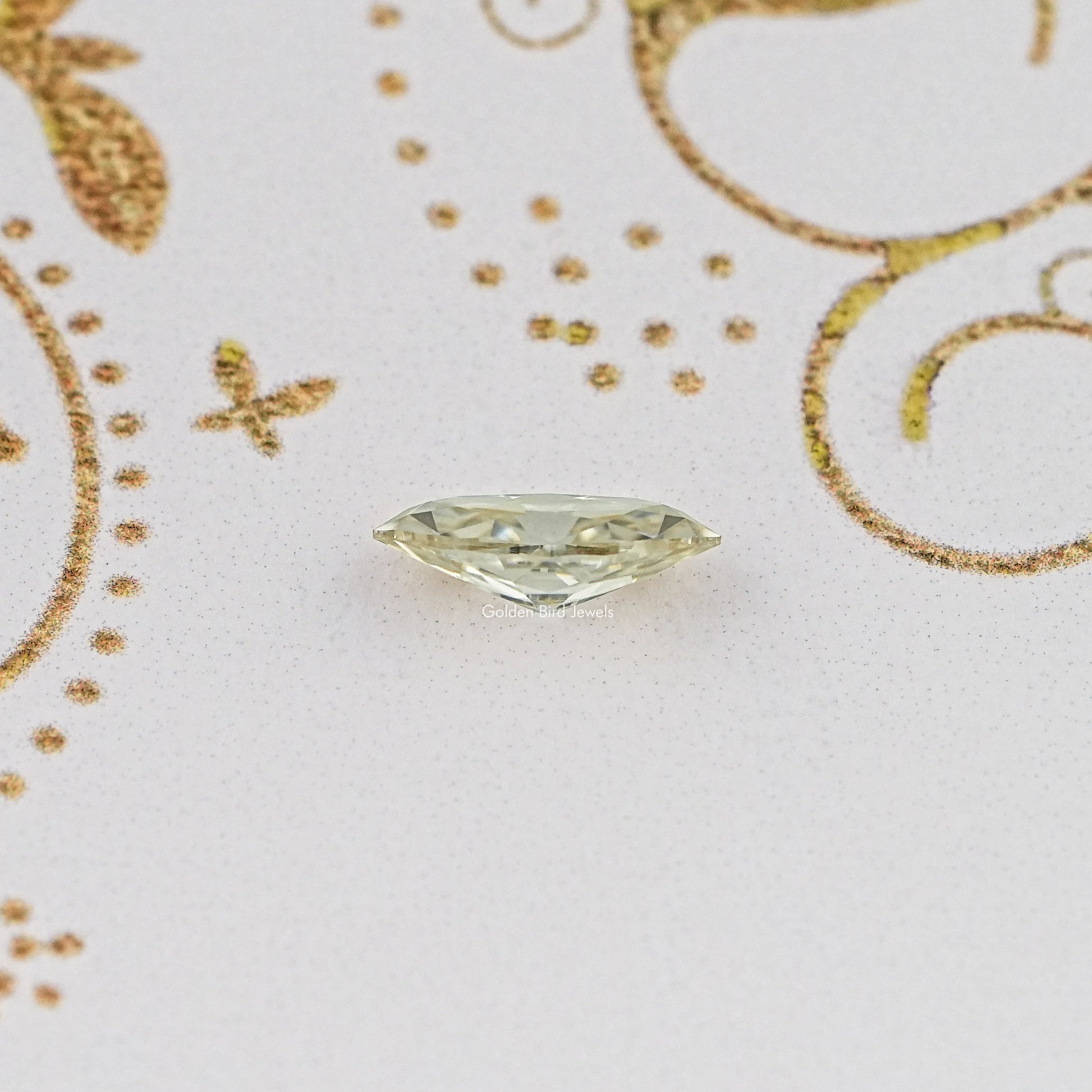 Side View Of Old Mine Marquise Cut Loose Moissanite Stone