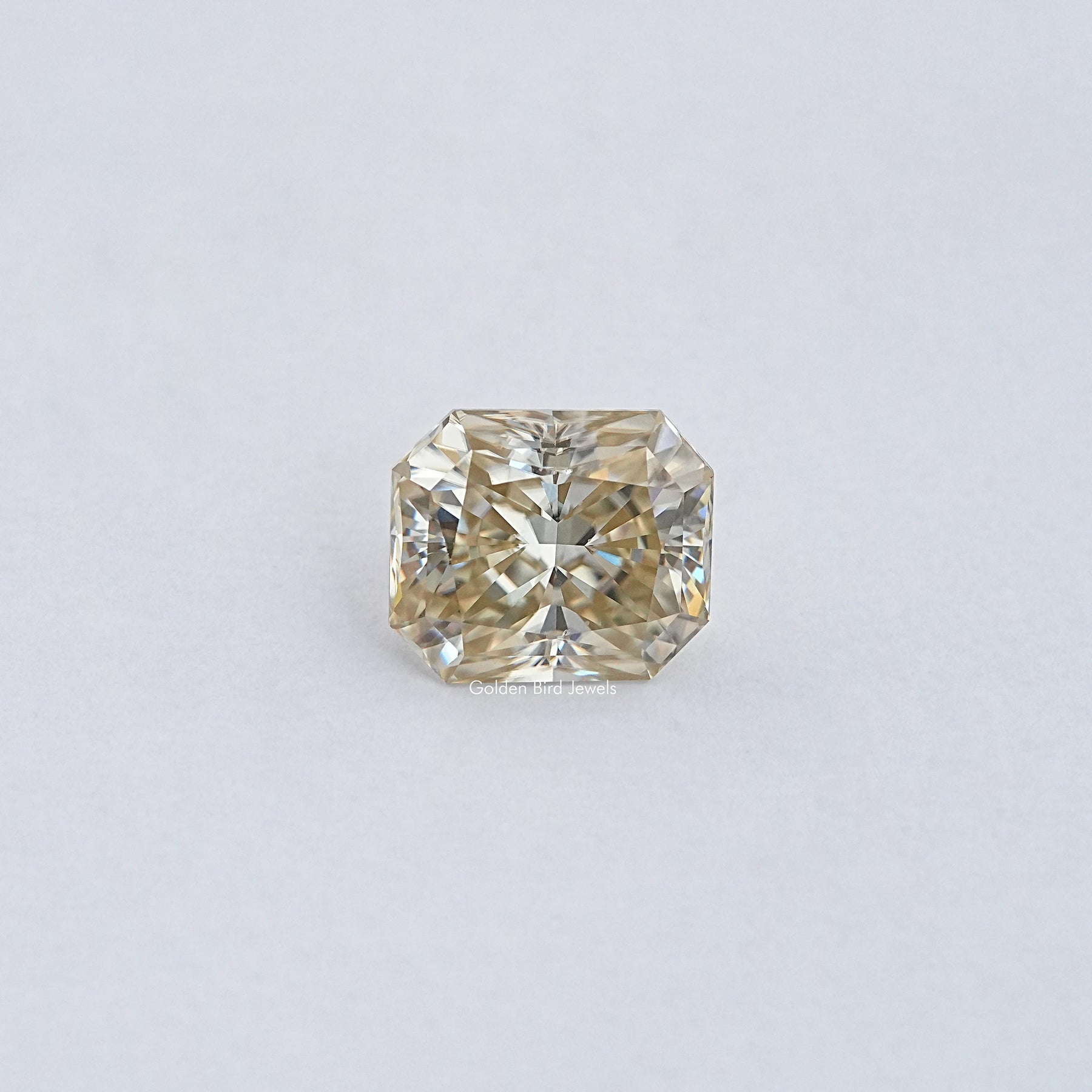 View Of Yellow Radiant Cut Moissanite Loose Stone 