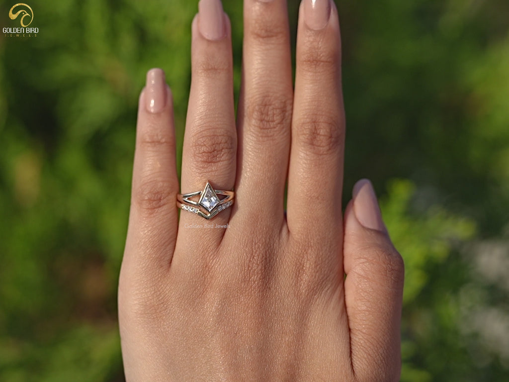 Youtube Video of Kite Cut Lab Diamond Bridal Ring Set