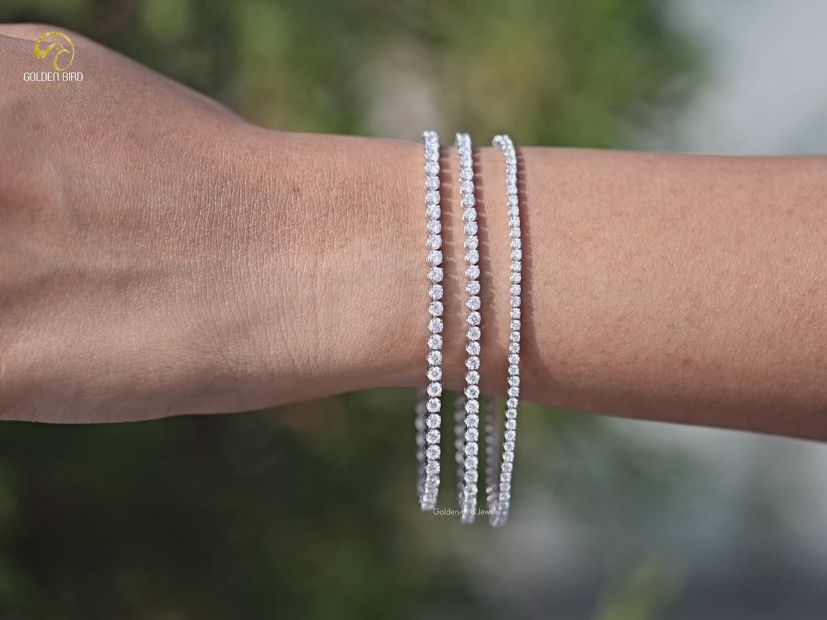 You Tube Video of Round Cut Lab Grown Diamond Tennis Bracelet