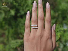 Youtube video of Round Cut Lab Diamond Bypass Wedding Band
