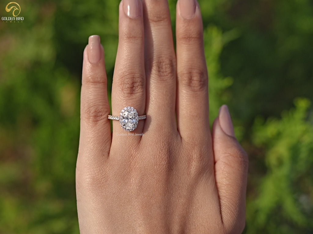 Youtube Video of Oval Cut Lab Diamond Halo Engagement Ring