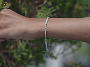 You tube Video of Emerald Cut Lab Tennis Bracelet
