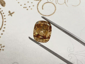 Champagne Old Mine Cushion Cut Loose Moissanite