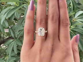 Old Mine Elongated Cushion Cut Moissanite Ring