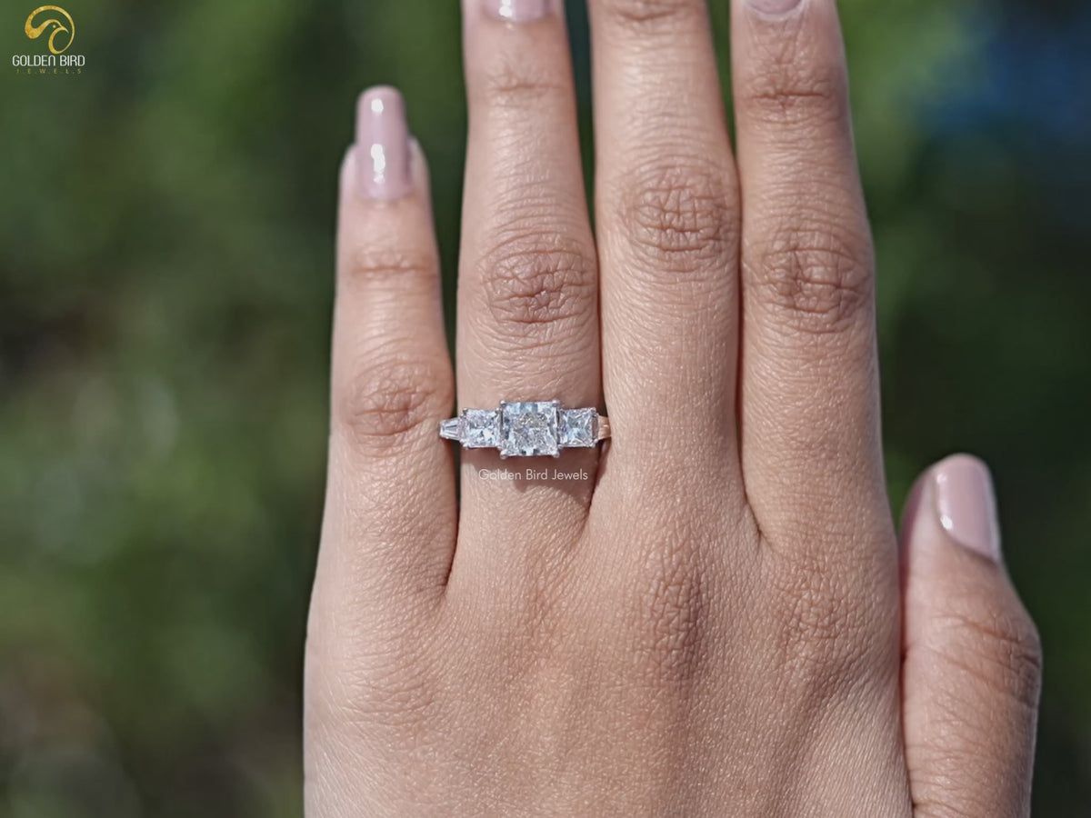 Youtube Video of Lab Diamond Princess Cut Five Stone Ring