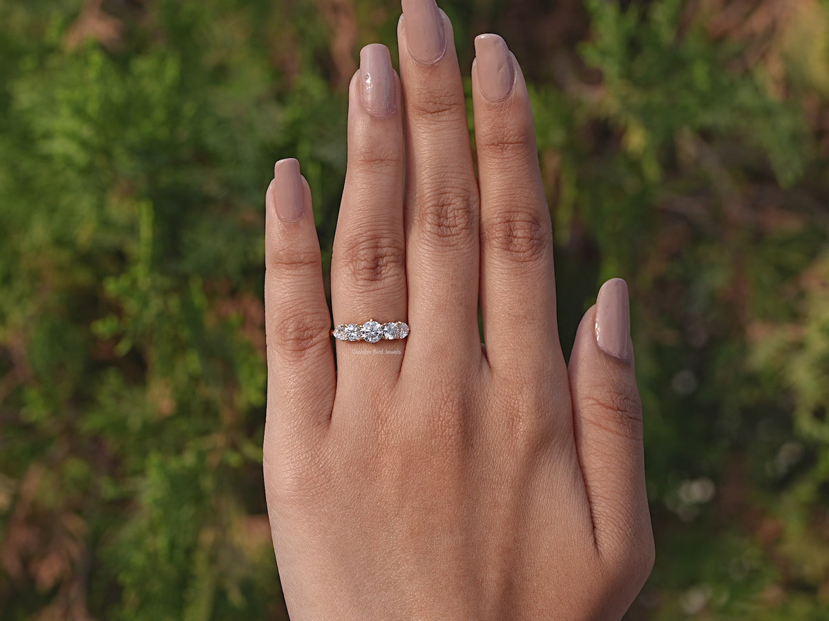 Youtube Video of Five Stone Round And Heart Lab Diamond Ring