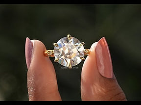 YouTube Video Of Old European Round Cut Moissanite Engagement Ring