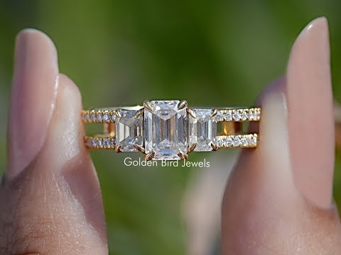 You tube Video of halo stone engagement ring with white Moissanite 
