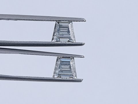You tube Video Of Grey Trapezoid Cut Moissanite Loose Pair