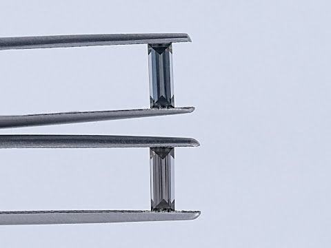You tube Video Of Grey Baguette Cut Loose Moissanite Pair