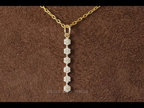YouTube Video Of Round Cut Moissanite Cluster Pendant