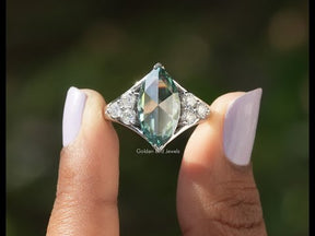 YouTube Video Of Rose Cut Marquise Moissanite Vintage Ring