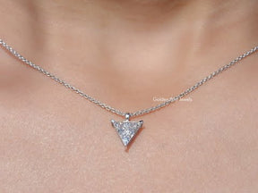 You tube Video Of Triangle Cut Lab Diamond Solitaire Necklace