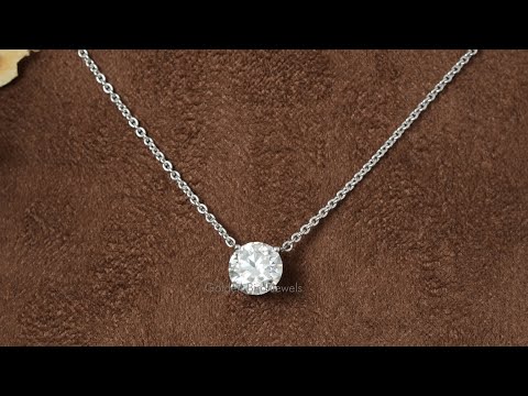 YouTube Video Of Round Cut Moissanite Solitaire Pendant