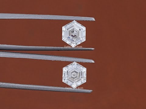 You tube Video Of Hexagon Cut Loose Moissanite Pair