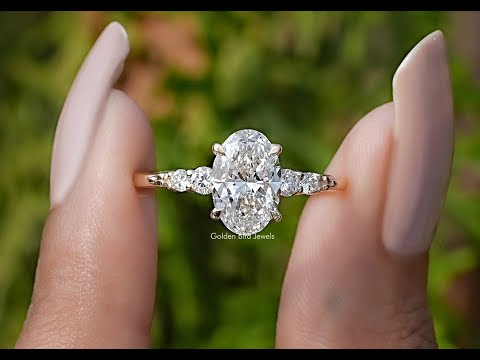 Youtube Video of Oval And Round Cut Lab Diamond Five Stone Ring