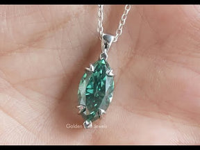 YouTube Video Of Marquise Cut Solitaire Moissanite Pendant
