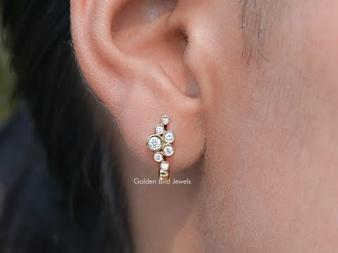 You tube Video of Bezel Set U Shape Hoop Earrings
