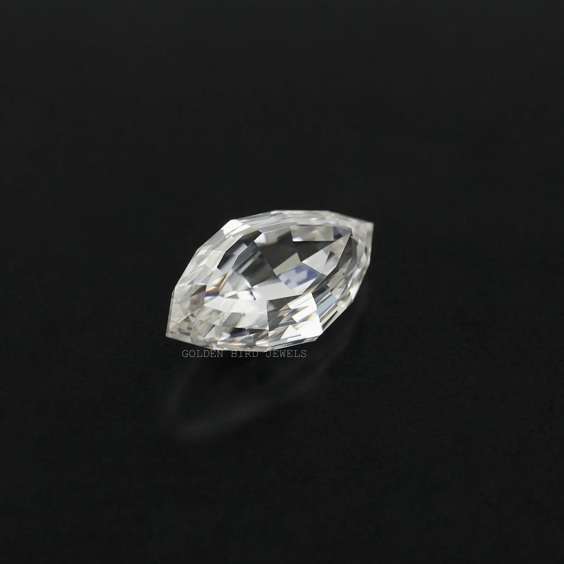 Cross View Of Moissanite Marquise Shaped Loose Stone 