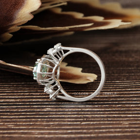 [Oval Shape Moissanite Engagement Ring Set In Prongs]-[Golden Bird Jewels]