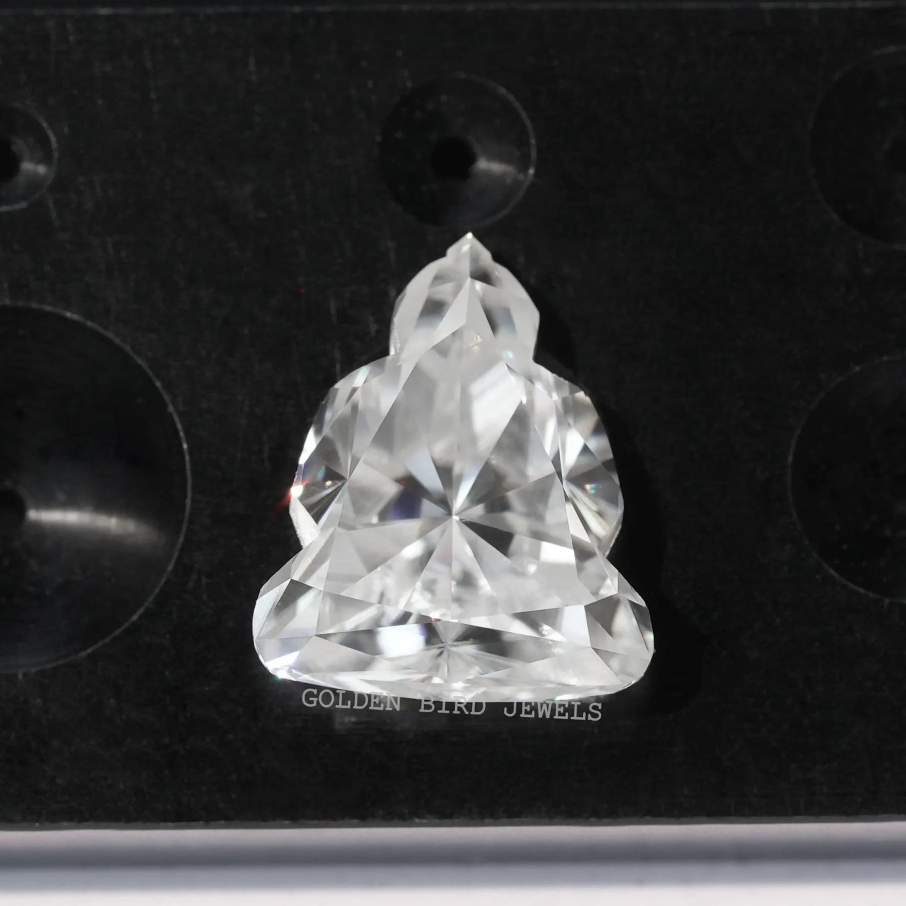 View of Colorless Buddha Cut Antique Loose Stone In White 