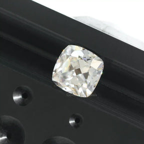 Close view of French Cut Cushion Shape Moissanite Gem-Stone