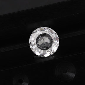 Close View Of Moissanite Rose Cut Round  Loose Stone
